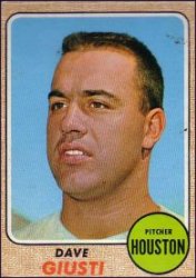1968 Topps Baseball Cards      182     Dave Giusti